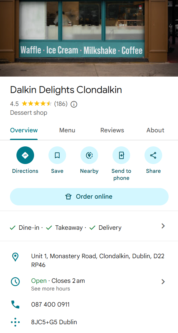 Dalkin Delights Clondalkin